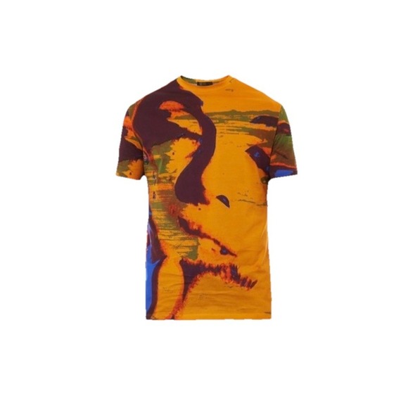 Versace Men's Marilyn Monroe Short Sleeve T-shirt Orange